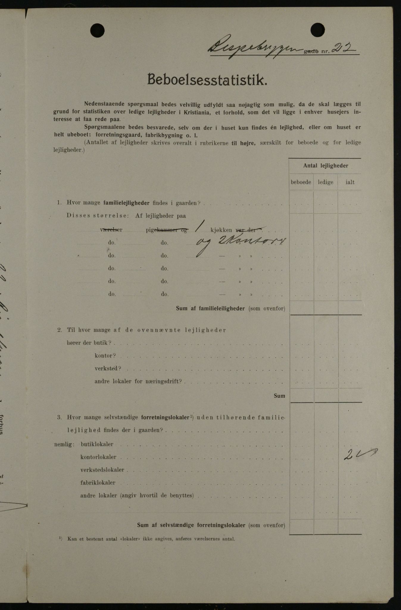 OBA, Kommunal folketelling 1.2.1908 for Kristiania kjøpstad, 1908, s. 5251