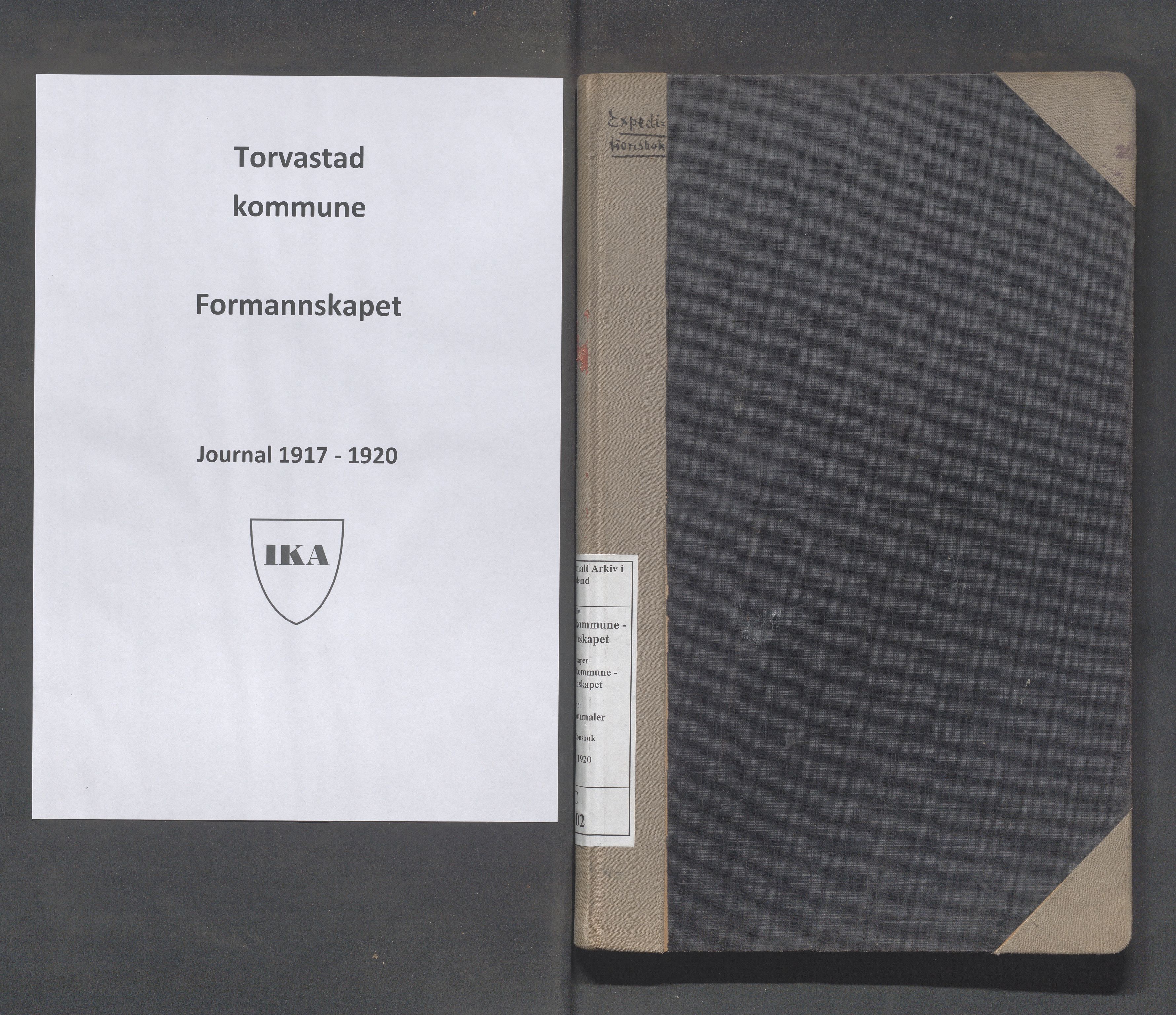 Torvastad kommune - Formannskapet, IKAR/K-101331/C/L0002: Journal, 1917-1920