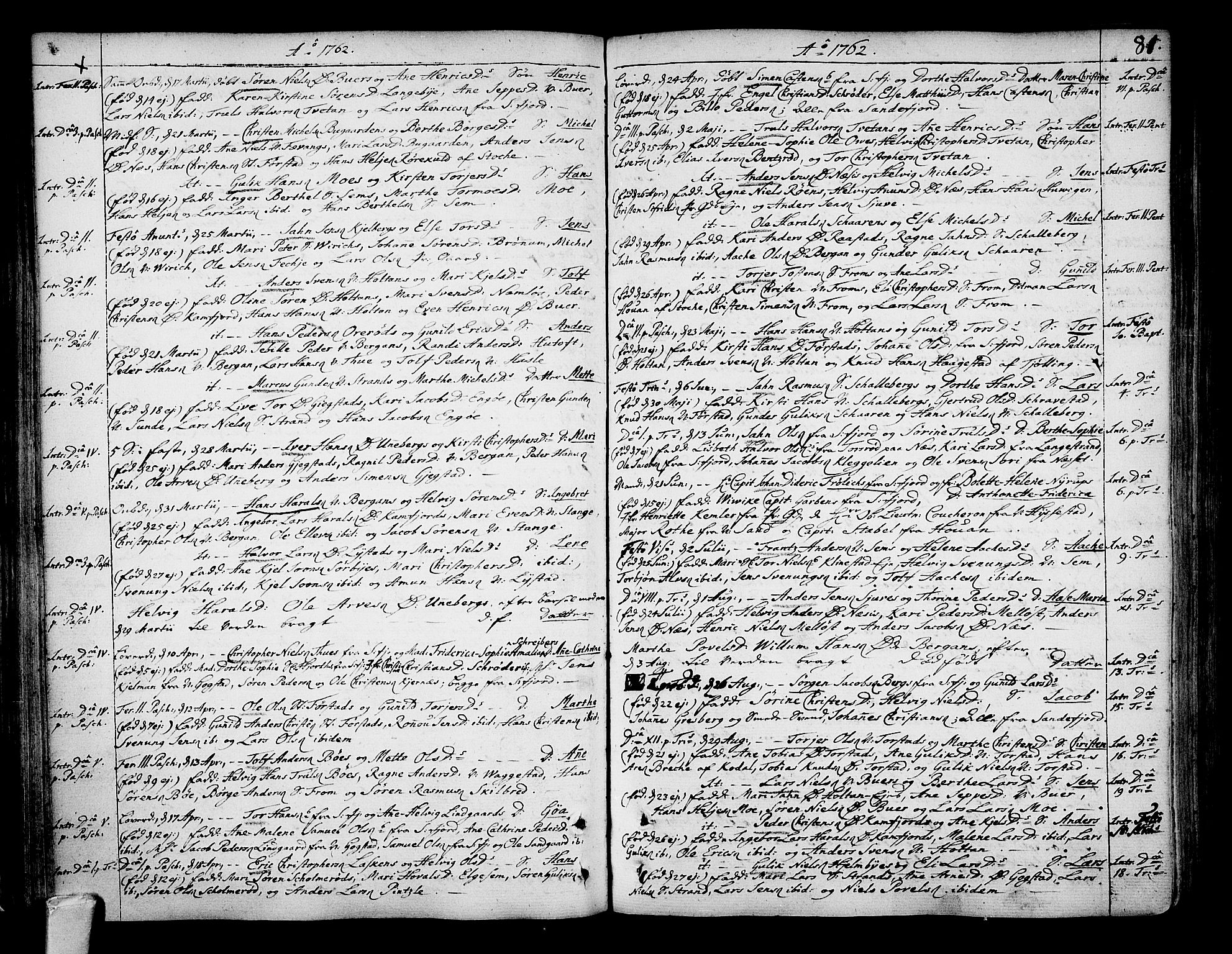 Sandar kirkebøker, AV/SAKO-A-243/F/Fa/L0002: Ministerialbok nr. 2, 1733-1788, s. 81