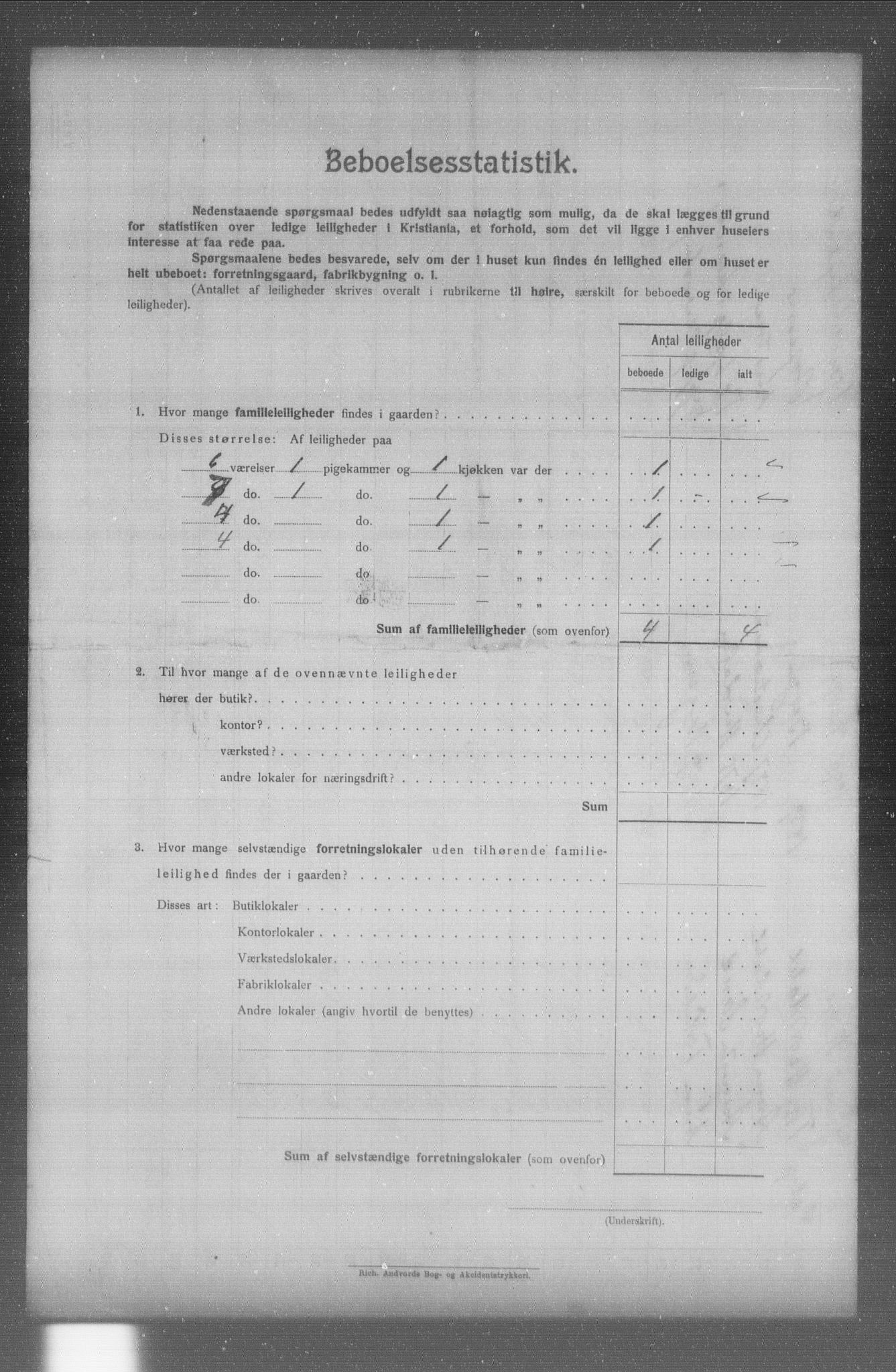 OBA, Kommunal folketelling 31.12.1904 for Kristiania kjøpstad, 1904, s. 9460