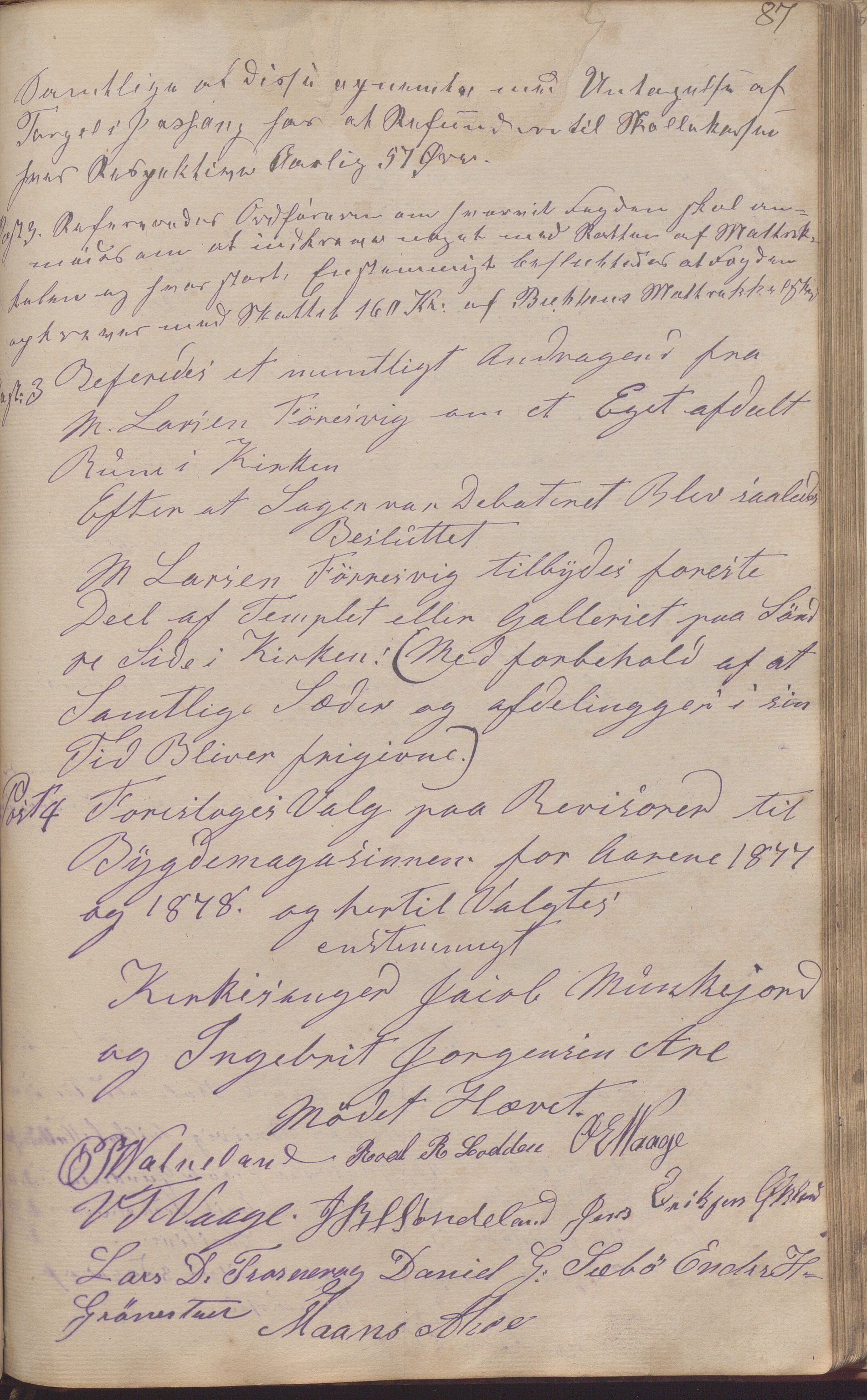 Bokn kommune - Formannskapet, IKAR/A-115/A/Aa/L0001: Møtebok, 1850-1886, s. 87a