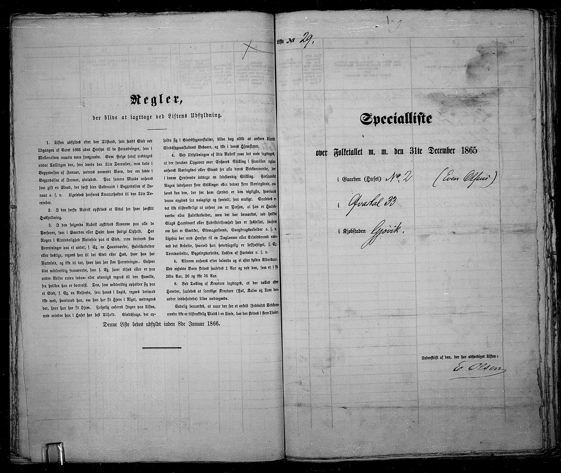 RA, Folketelling 1865 for 0502B Vardal prestegjeld, Gjøvik kjøpstad, 1865, s. 63