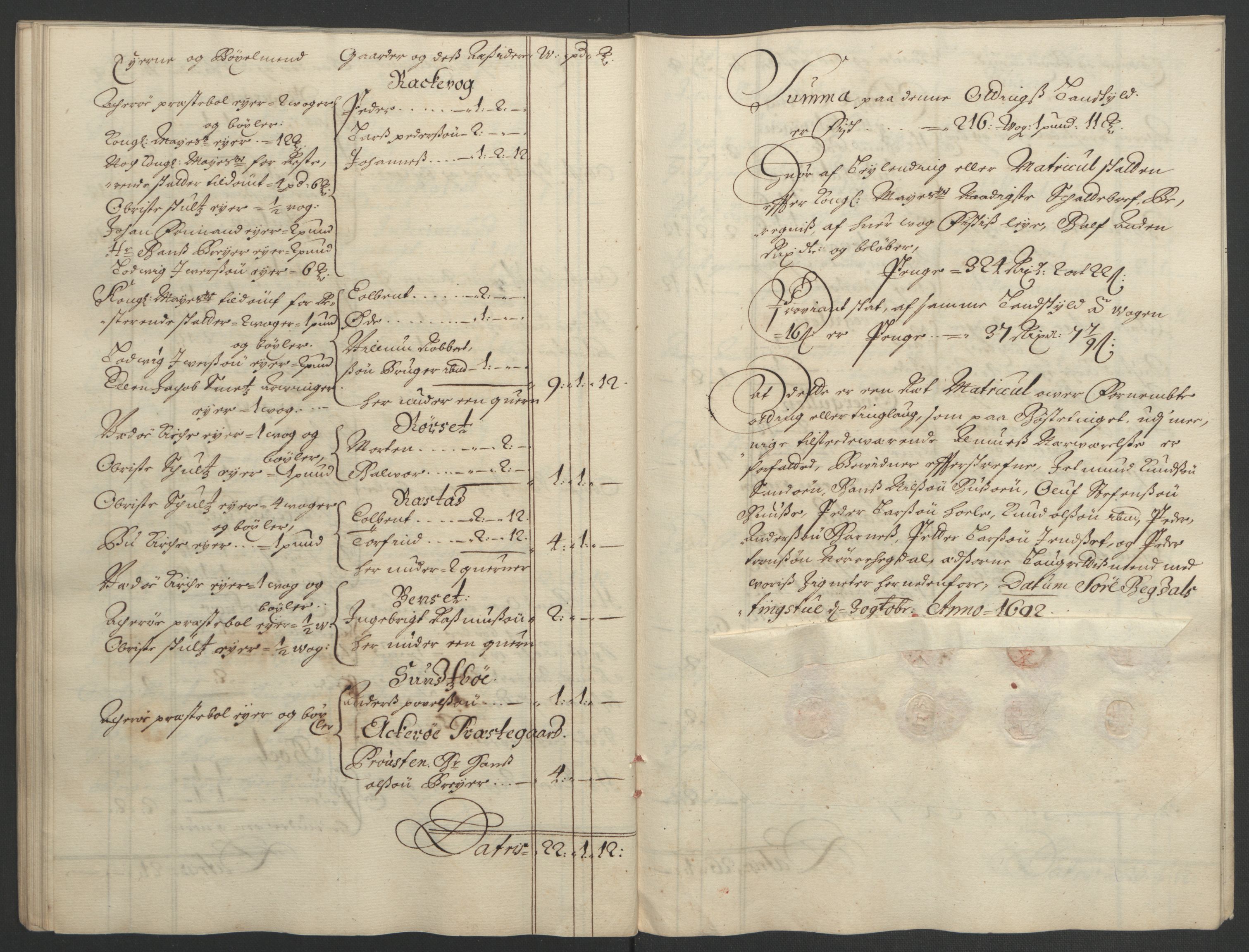 Rentekammeret inntil 1814, Reviderte regnskaper, Fogderegnskap, RA/EA-4092/R55/L3650: Fogderegnskap Romsdal, 1692, s. 60