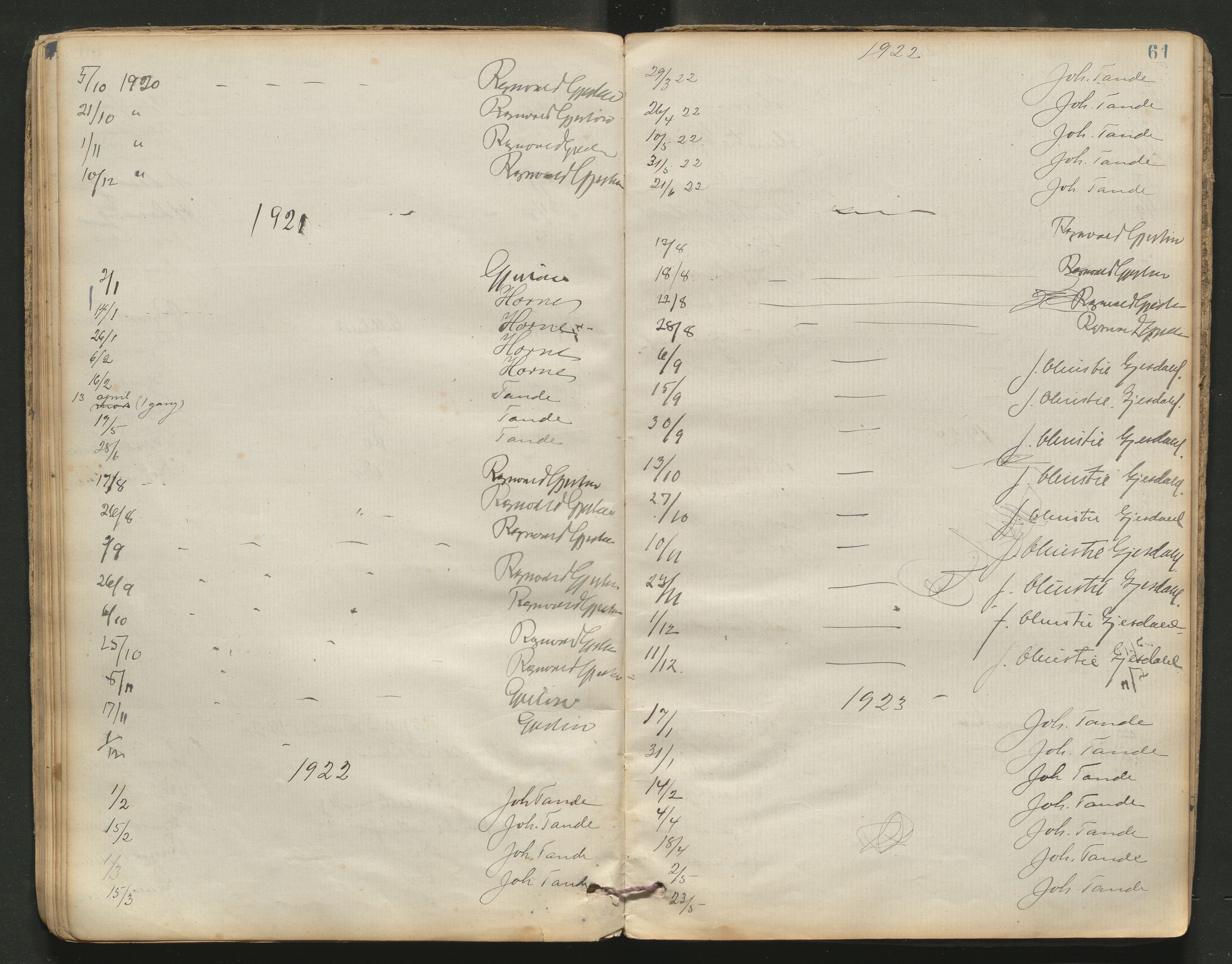 Kriminalomsorgen Stavanger fengsel, AV/SAST-A-101527/O/Ob/L0011/0002: Diverse protokoller / Anmerkningsprotokoll, 1878-1942