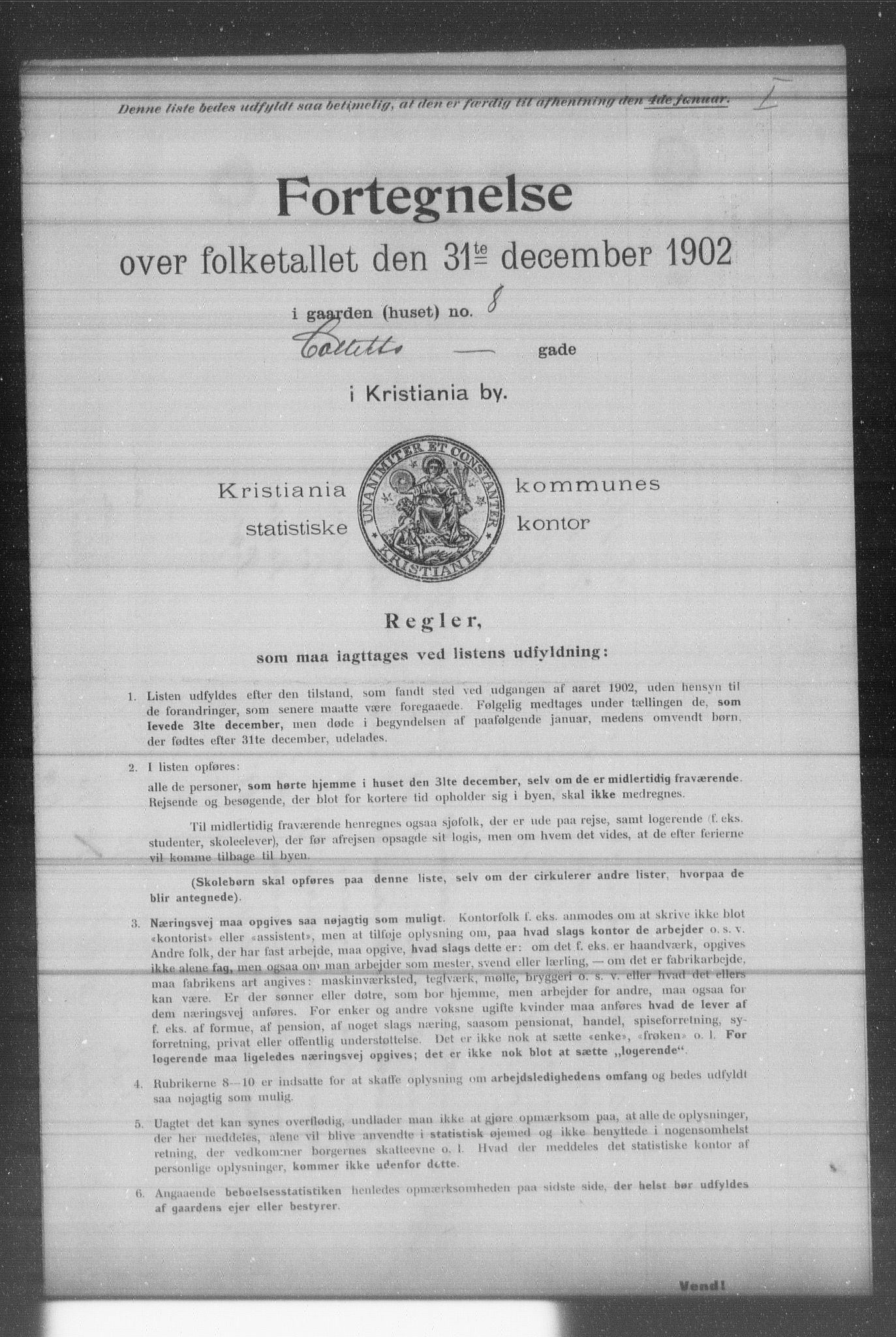 OBA, Kommunal folketelling 31.12.1902 for Kristiania kjøpstad, 1902, s. 2512