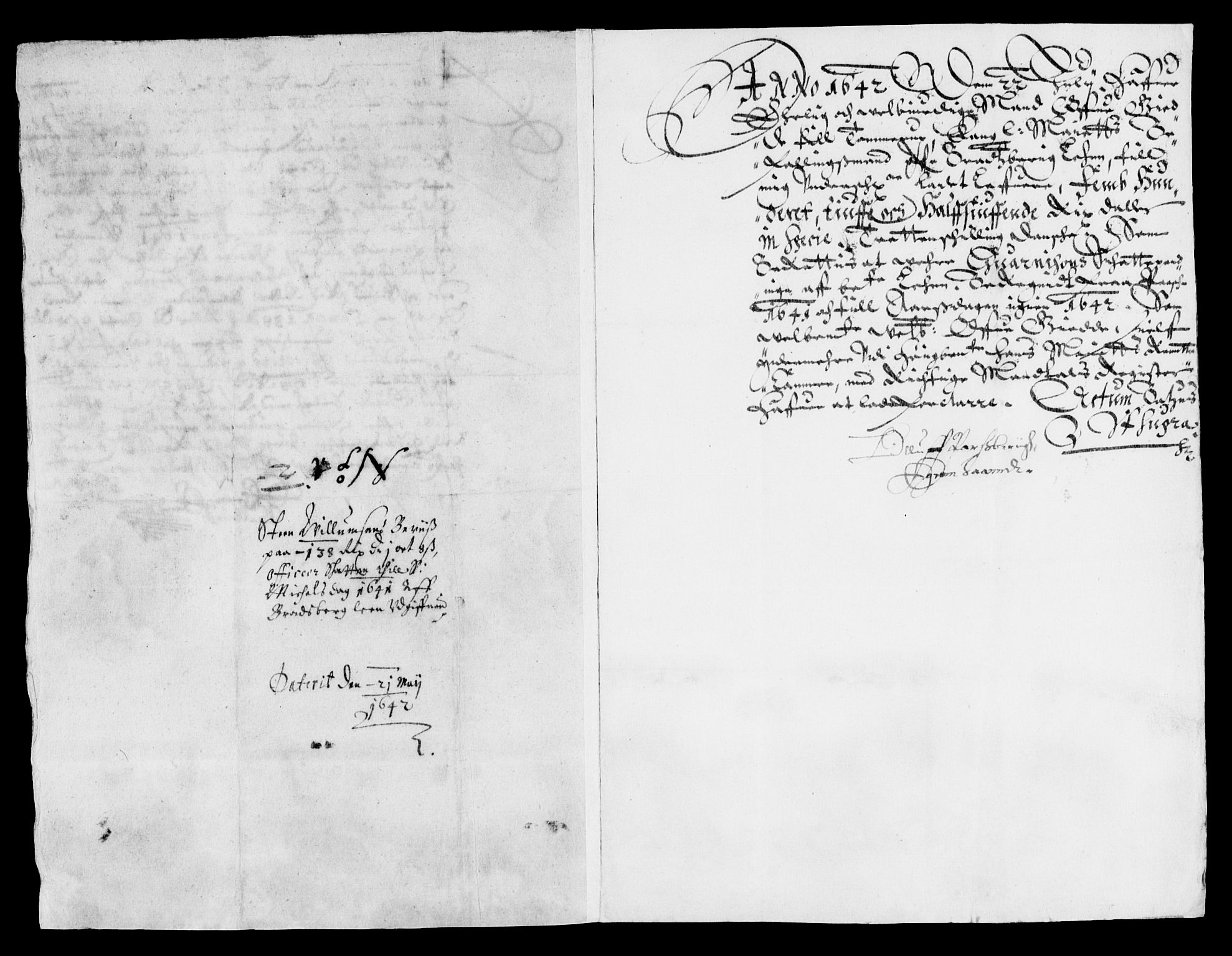 Rentekammeret inntil 1814, Reviderte regnskaper, Lensregnskaper, AV/RA-EA-5023/R/Rb/Rbp/L0026: Bratsberg len, 1641-1642