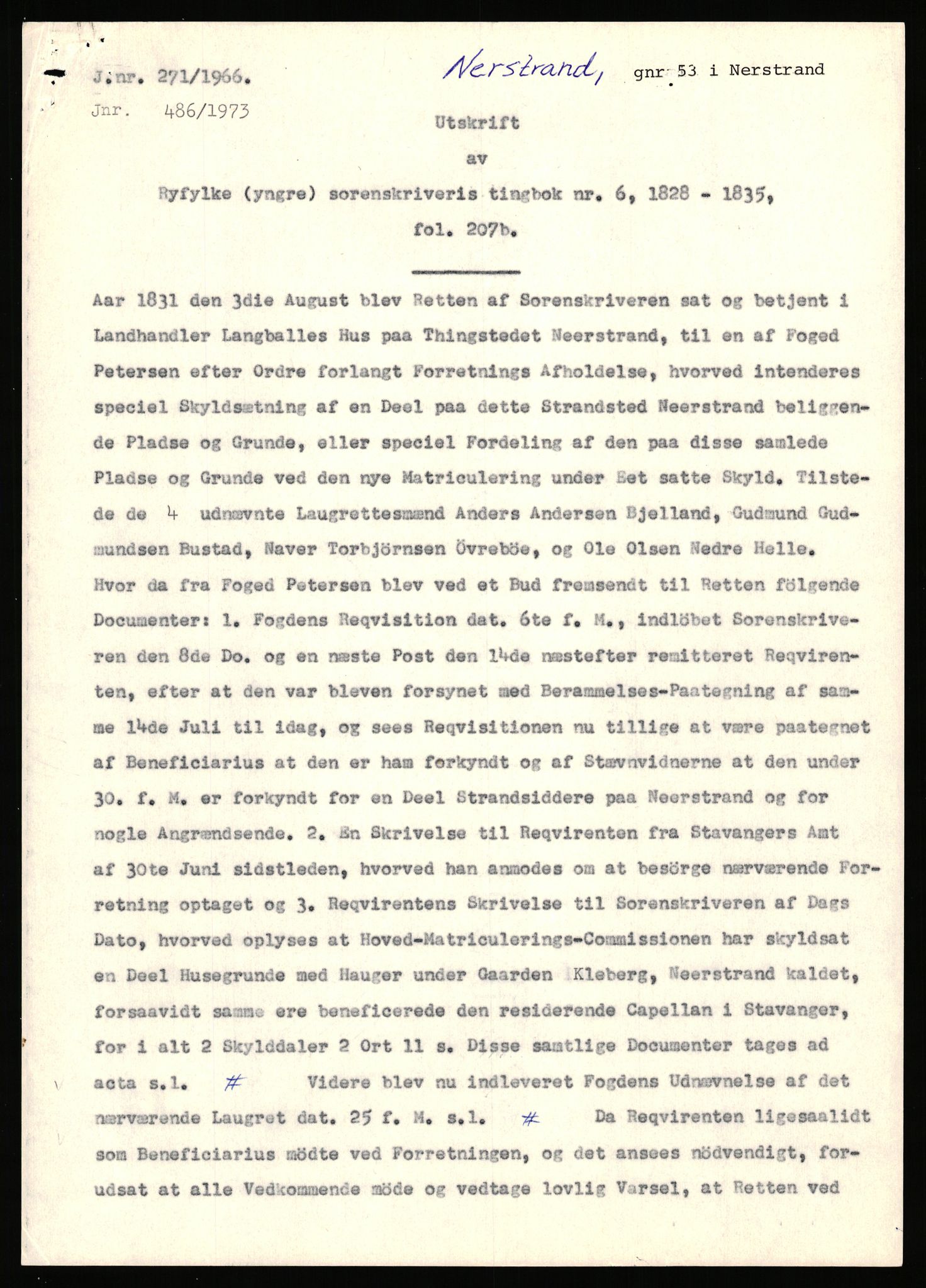 Statsarkivet i Stavanger, AV/SAST-A-101971/03/Y/Yj/L0061: Avskrifter sortert etter gårdsnavn: Møgedal - Nes, 1750-1930, s. 368