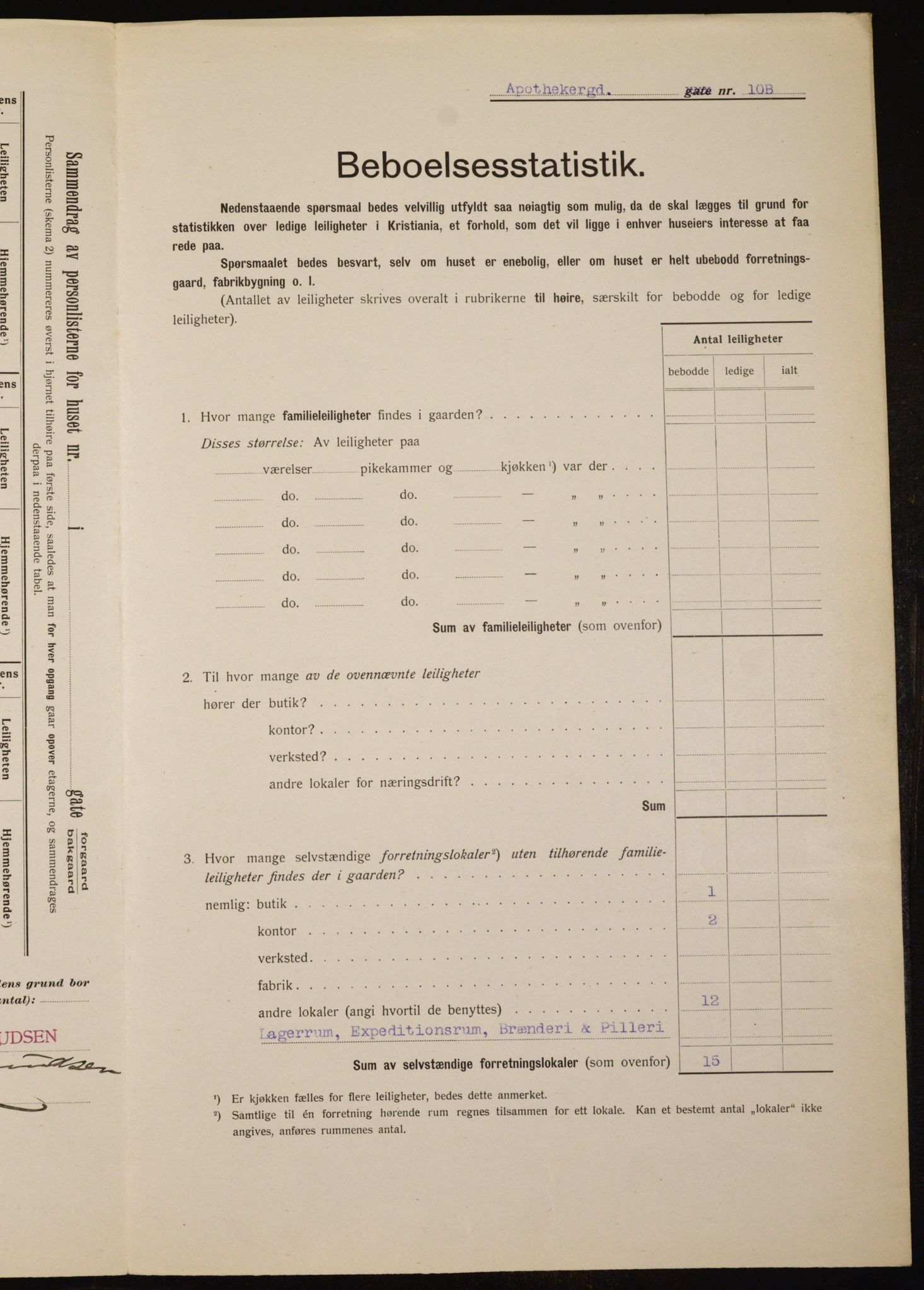OBA, Kommunal folketelling 1.2.1912 for Kristiania, 1912, s. 1375