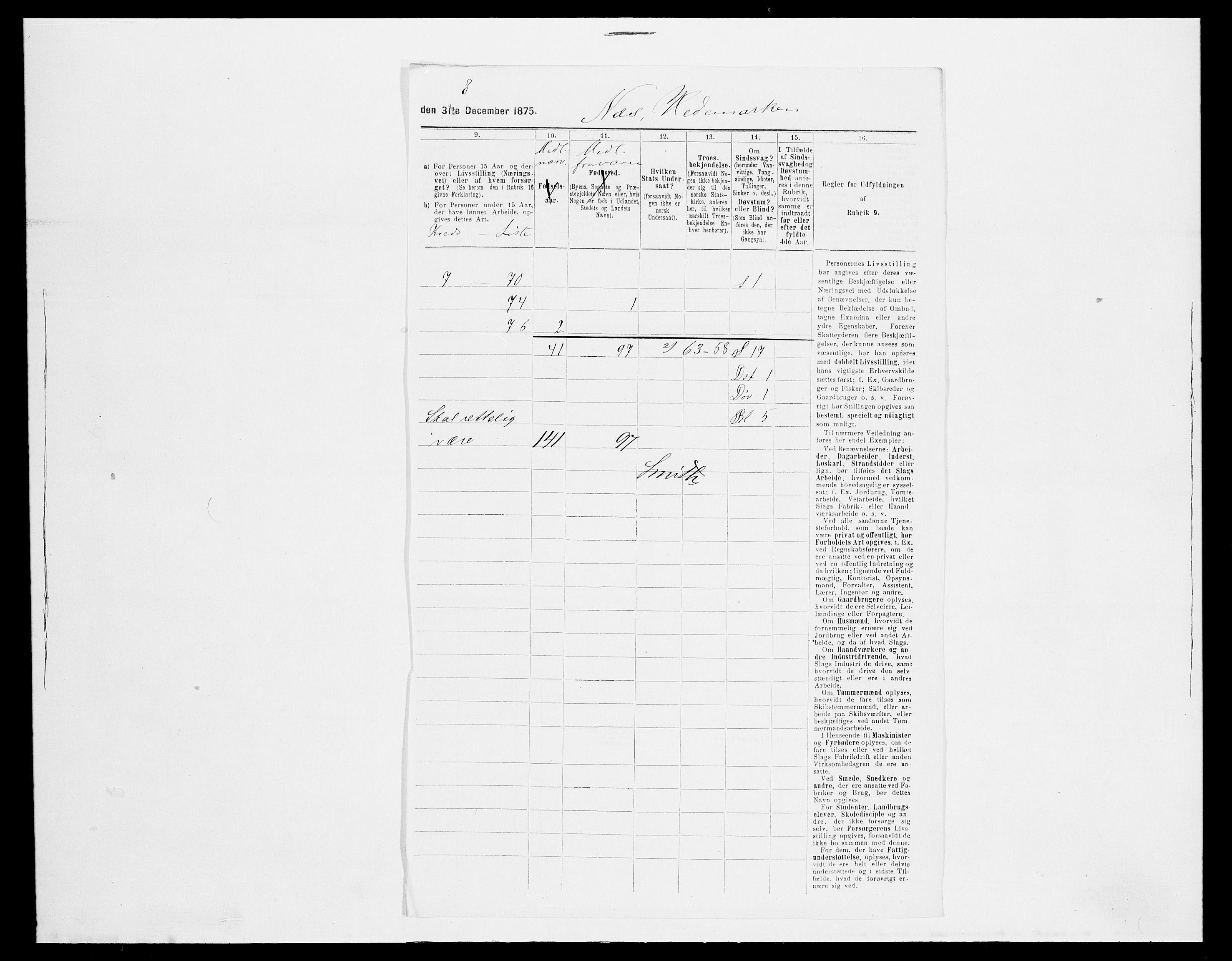 SAH, Folketelling 1875 for 0411P Nes prestegjeld, 1875, s. 24