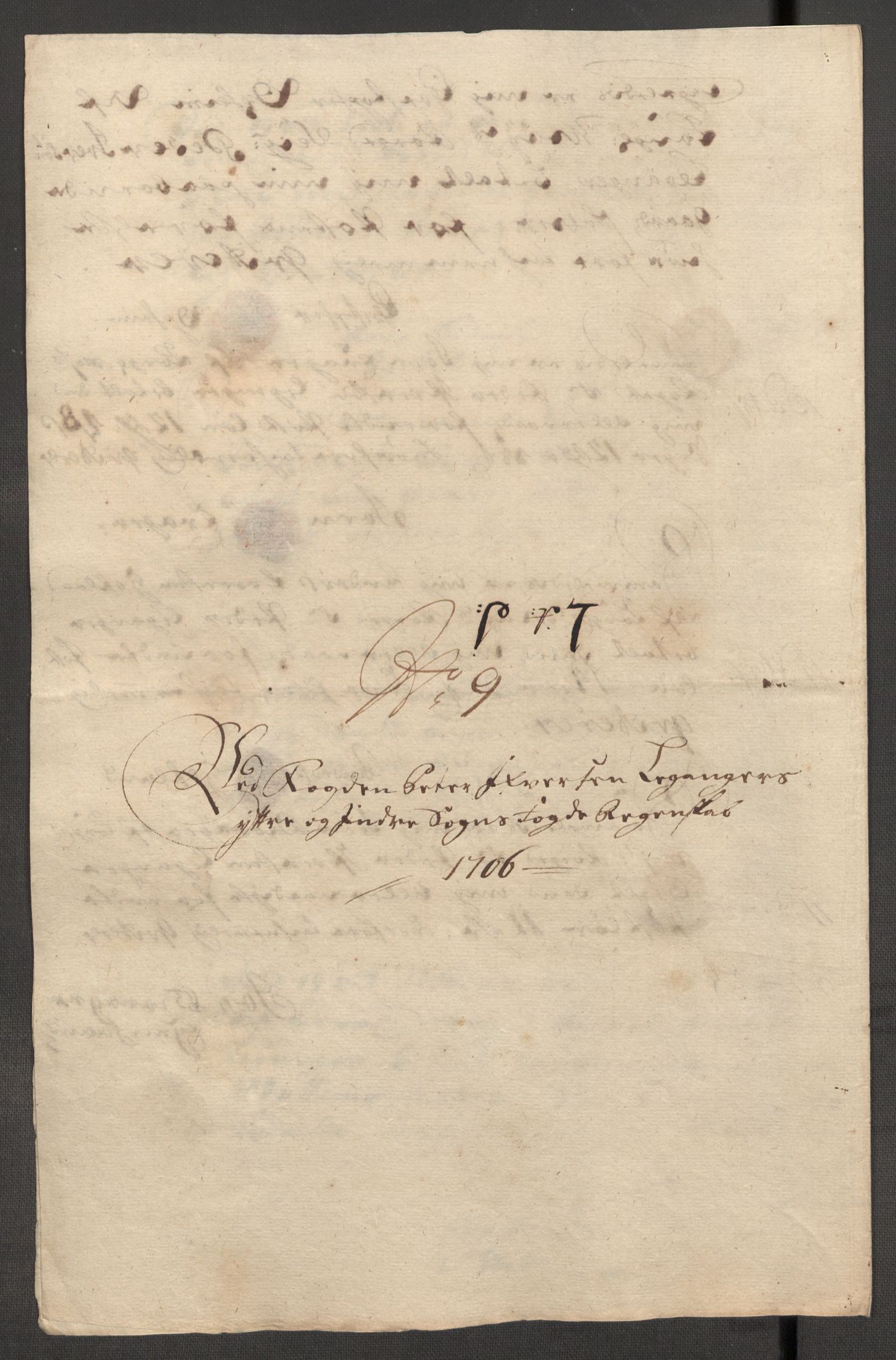 Rentekammeret inntil 1814, Reviderte regnskaper, Fogderegnskap, RA/EA-4092/R52/L3314: Fogderegnskap Sogn, 1705-1707, s. 381