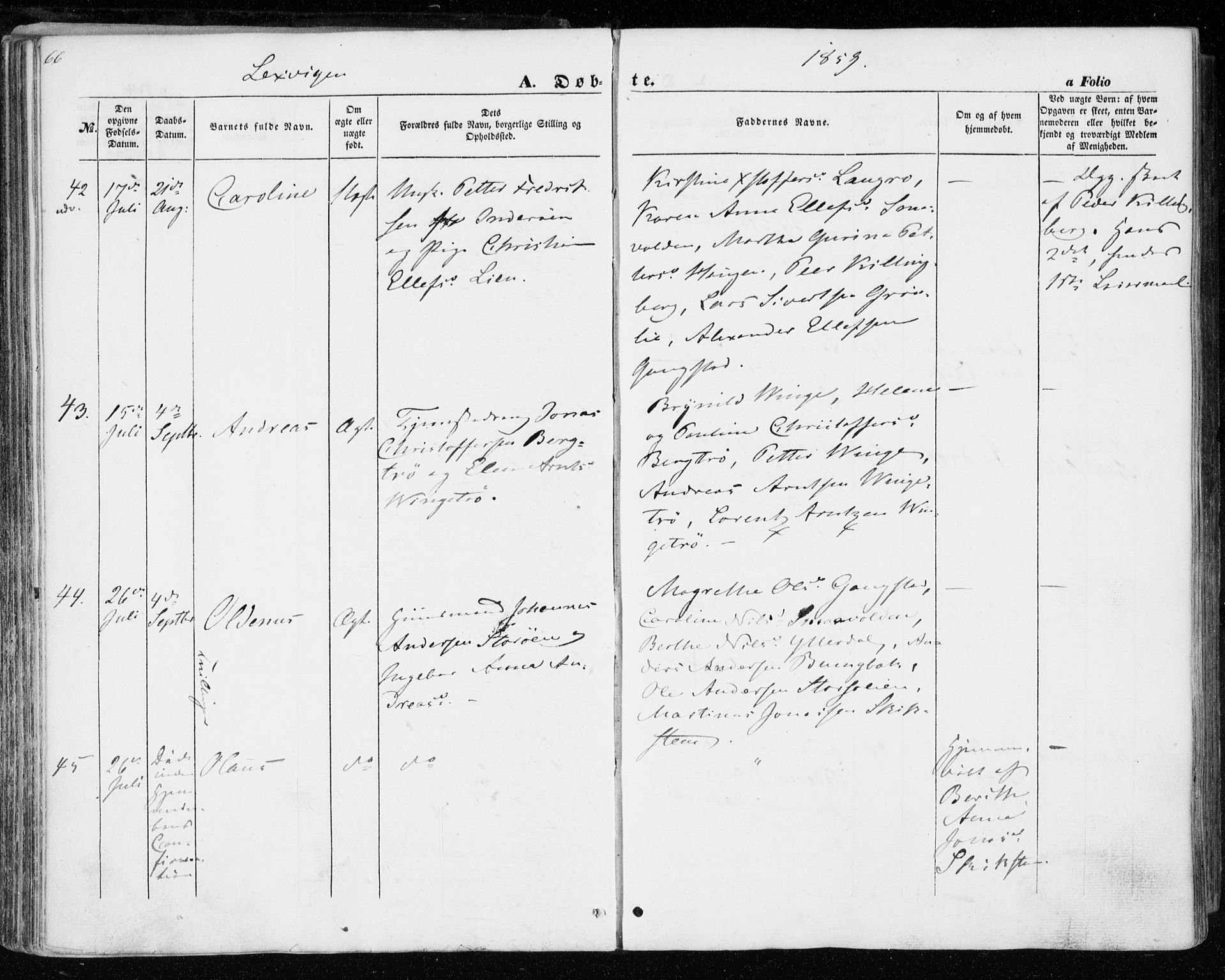 Ministerialprotokoller, klokkerbøker og fødselsregistre - Nord-Trøndelag, SAT/A-1458/701/L0008: Ministerialbok nr. 701A08 /1, 1854-1863, s. 66