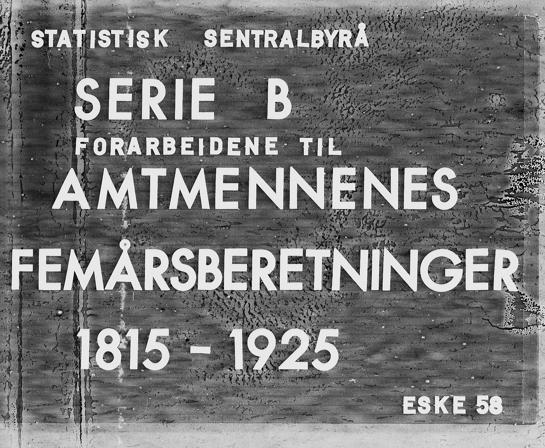 Statistisk sentralbyrå, Næringsøkonomiske emner, Generelt - Amtmennenes femårsberetninger, AV/RA-S-2233/F/Fa/L0058: --, 1876-1880, s. 1