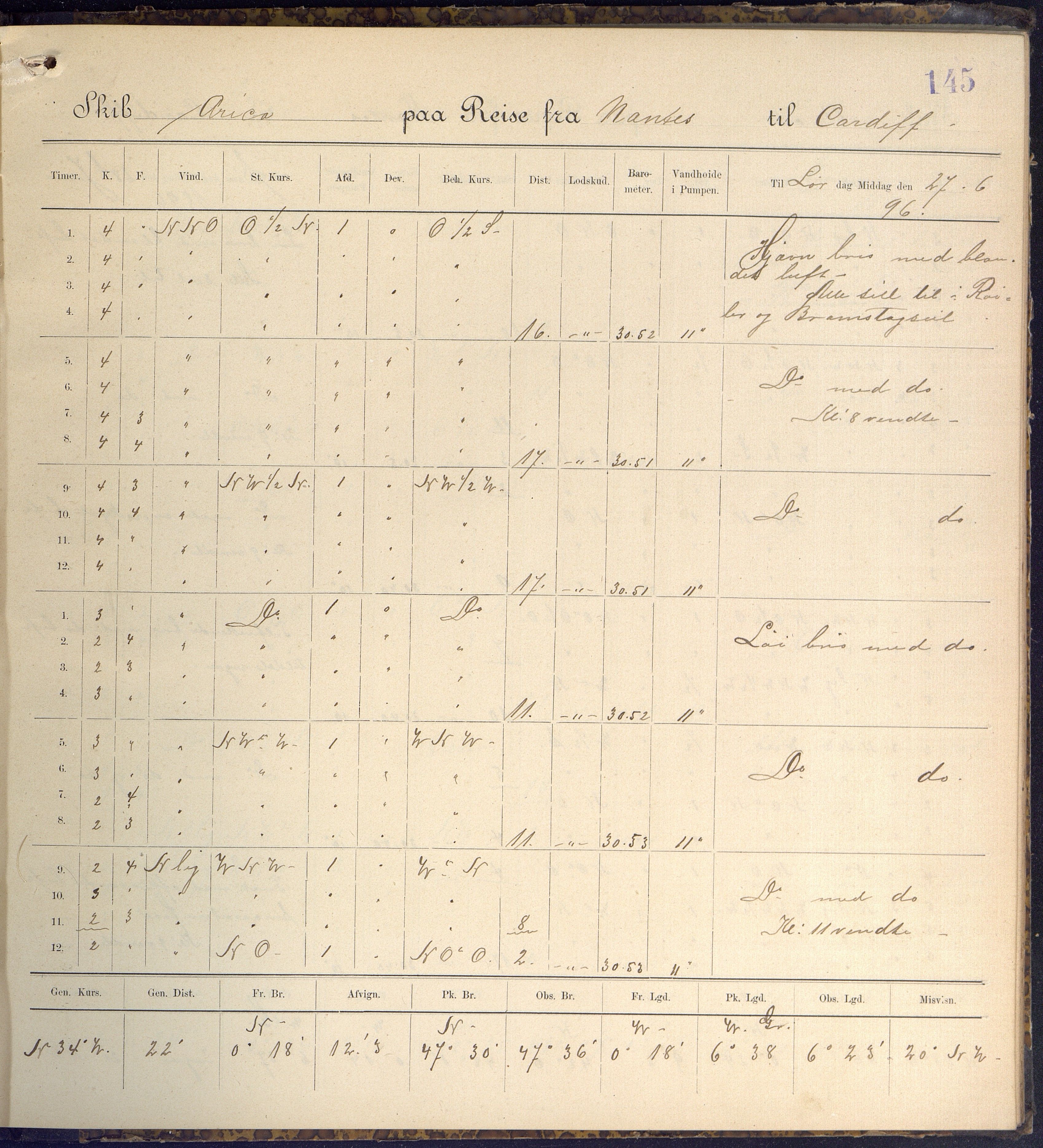 Fartøysarkivet, AAKS/PA-1934/F/L0047: Arica (båttype ikke oppgitt), 1895-1897, s. 145