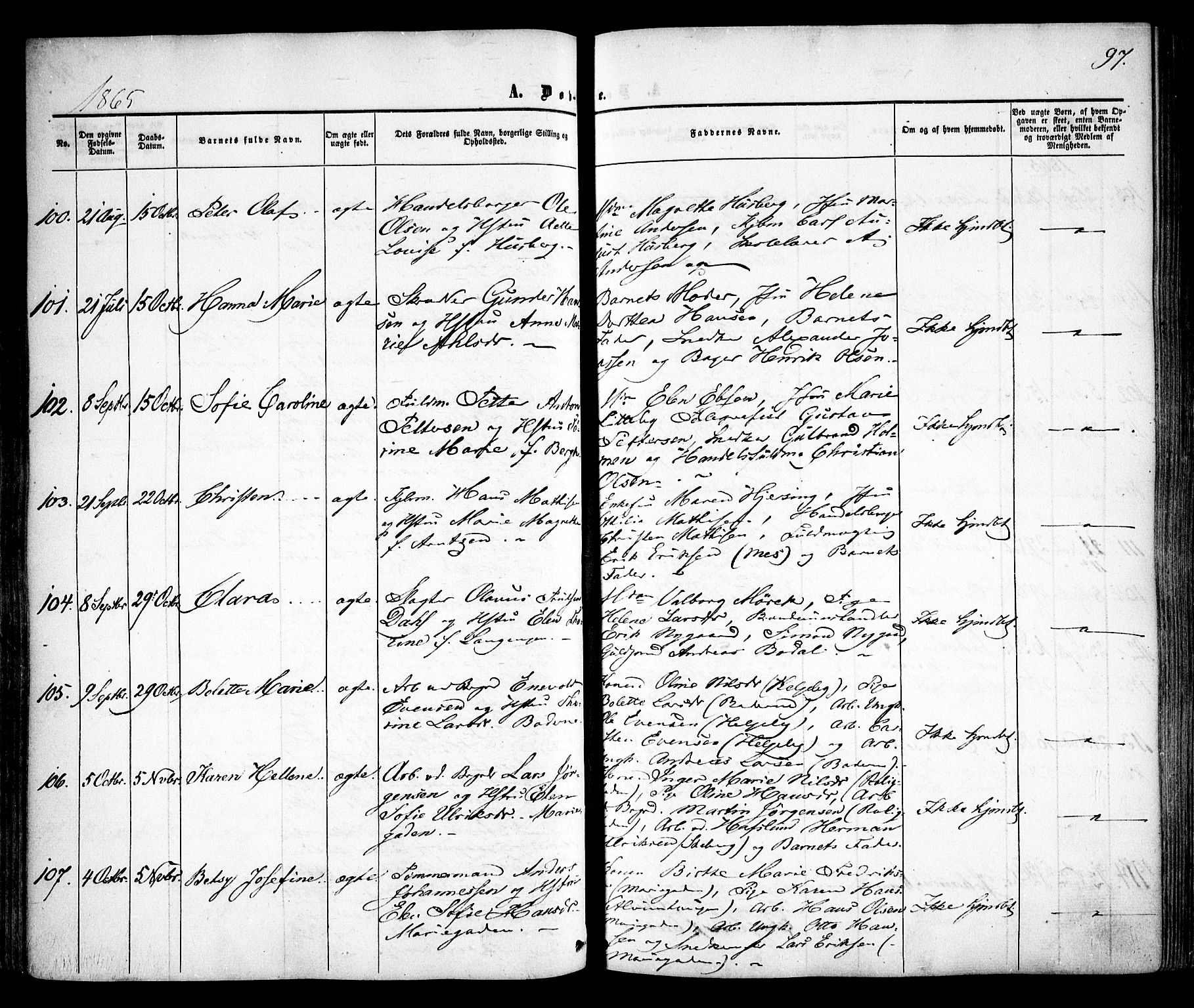 Sarpsborg prestekontor Kirkebøker, AV/SAO-A-2006/F/Fa/L0001: Ministerialbok nr. 1, 1859-1868, s. 97