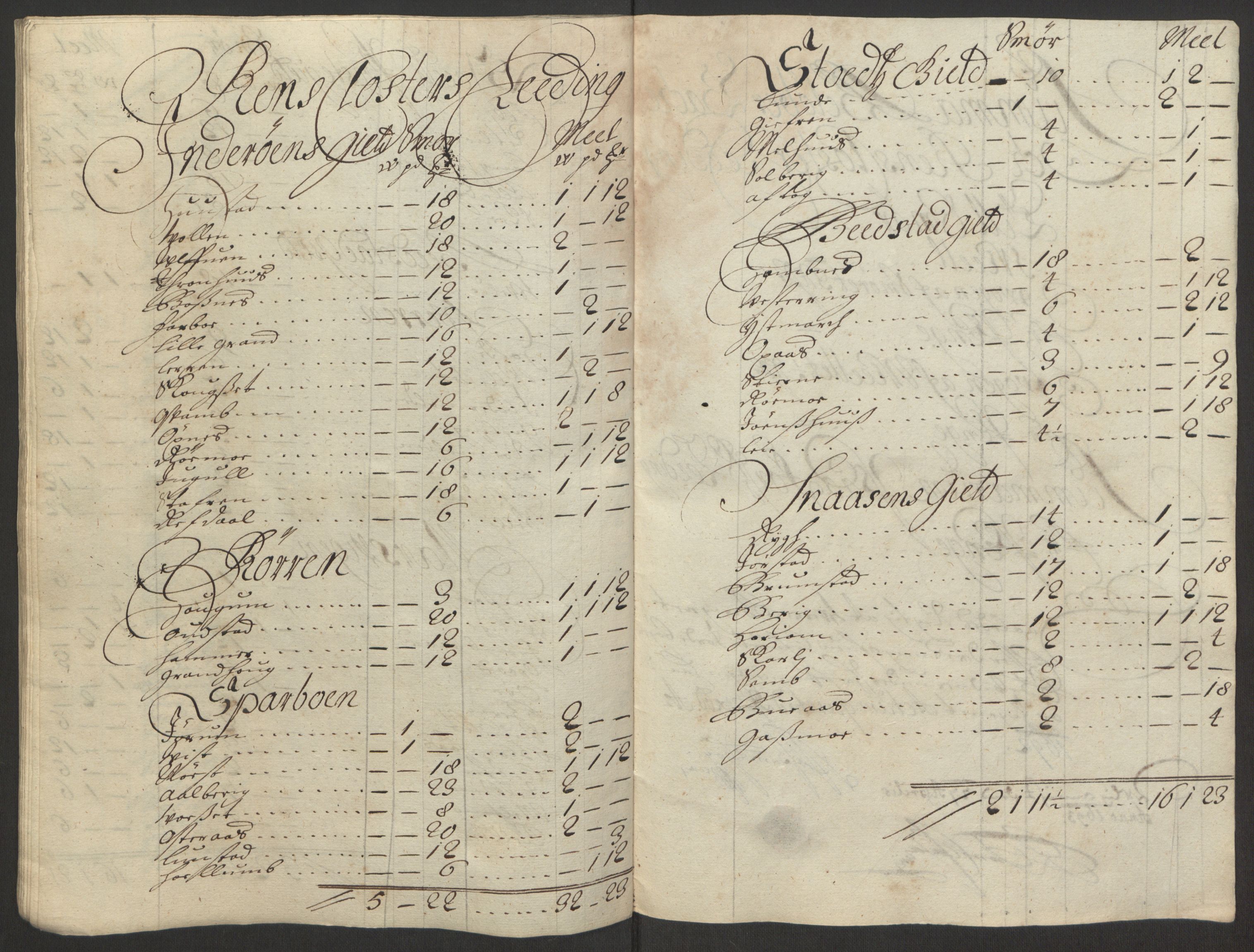 Rentekammeret inntil 1814, Reviderte regnskaper, Fogderegnskap, AV/RA-EA-4092/R63/L4308: Fogderegnskap Inderøy, 1692-1694, s. 189