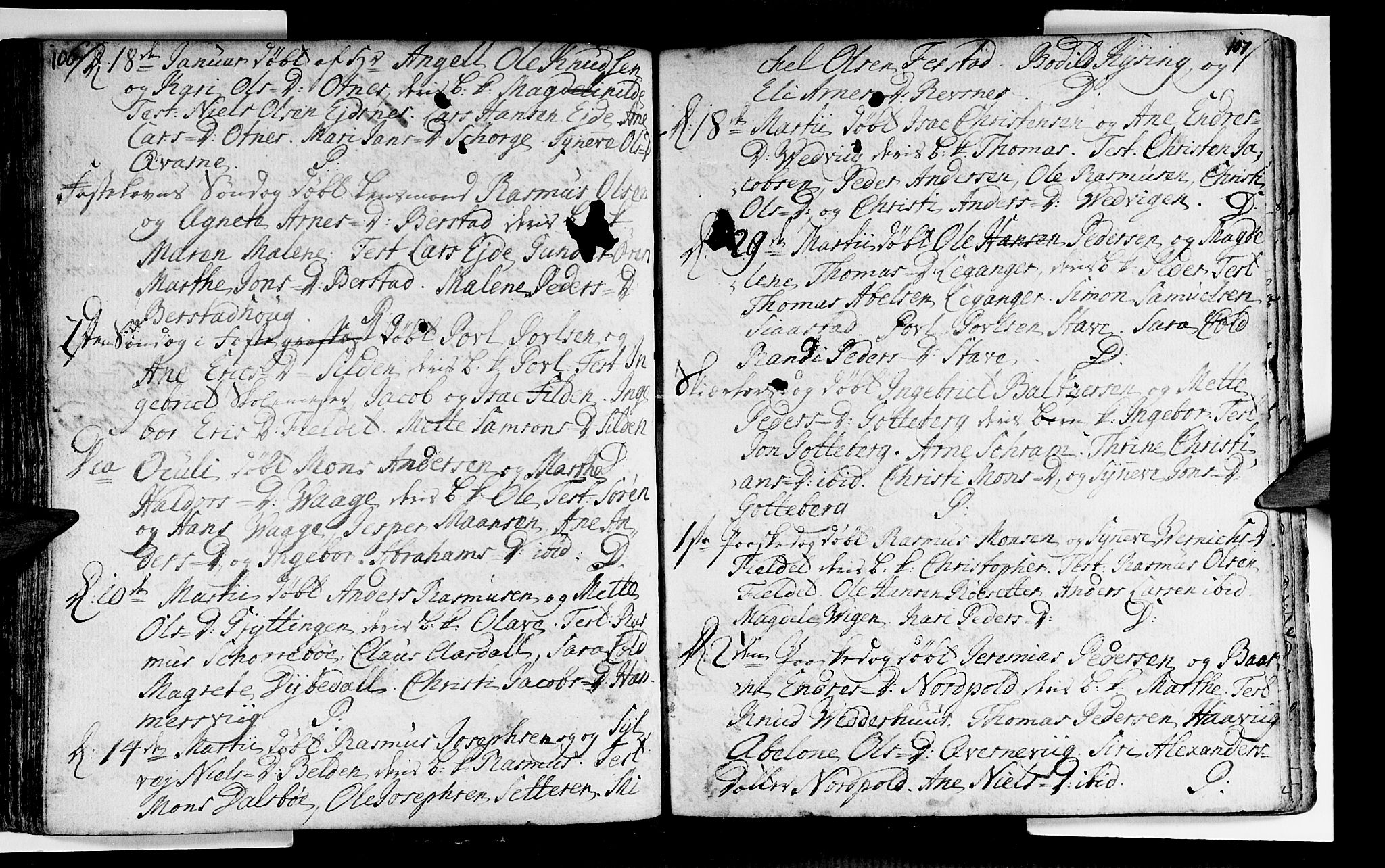 Selje sokneprestembete, AV/SAB-A-99938/H/Ha/Haa/Haaa: Ministerialbok nr. A 4, 1743-1759, s. 106-107