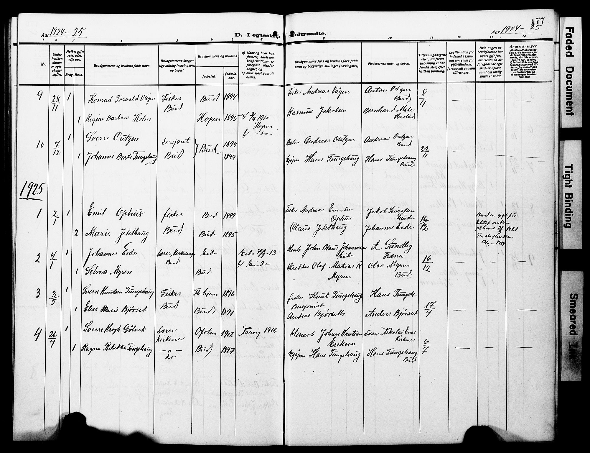 Ministerialprotokoller, klokkerbøker og fødselsregistre - Møre og Romsdal, AV/SAT-A-1454/566/L0774: Klokkerbok nr. 566C03, 1910-1929, s. 177