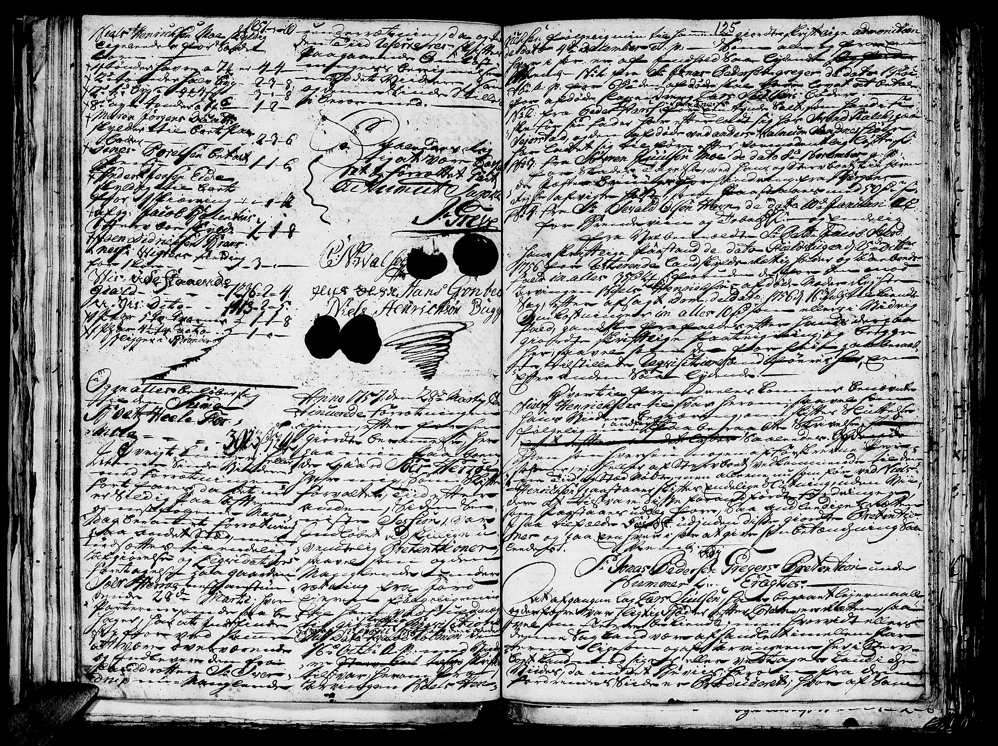 Helgeland sorenskriveri, AV/SAT-A-0004/3/3A/L0041: Konseptprotokoll 26, 1758, s. 124b-125a