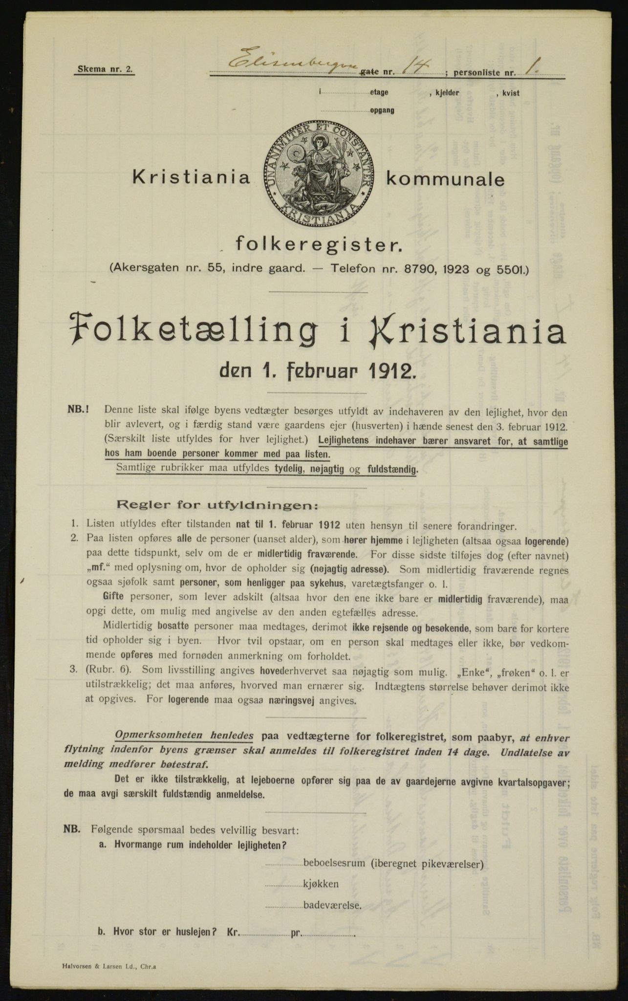 OBA, Kommunal folketelling 1.2.1912 for Kristiania, 1912, s. 20572