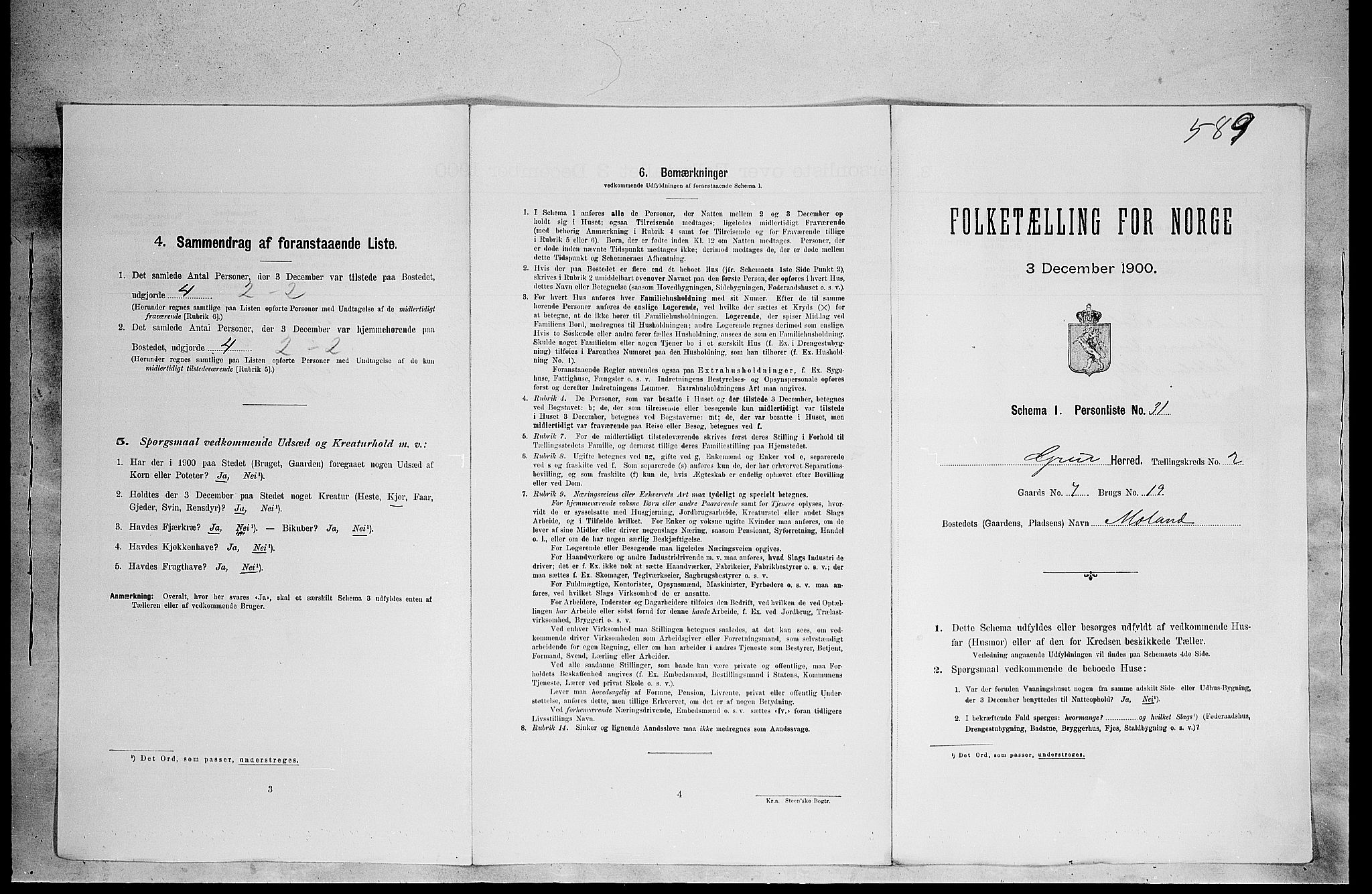 SAH, Folketelling 1900 for 0423 Grue herred, 1900, s. 373