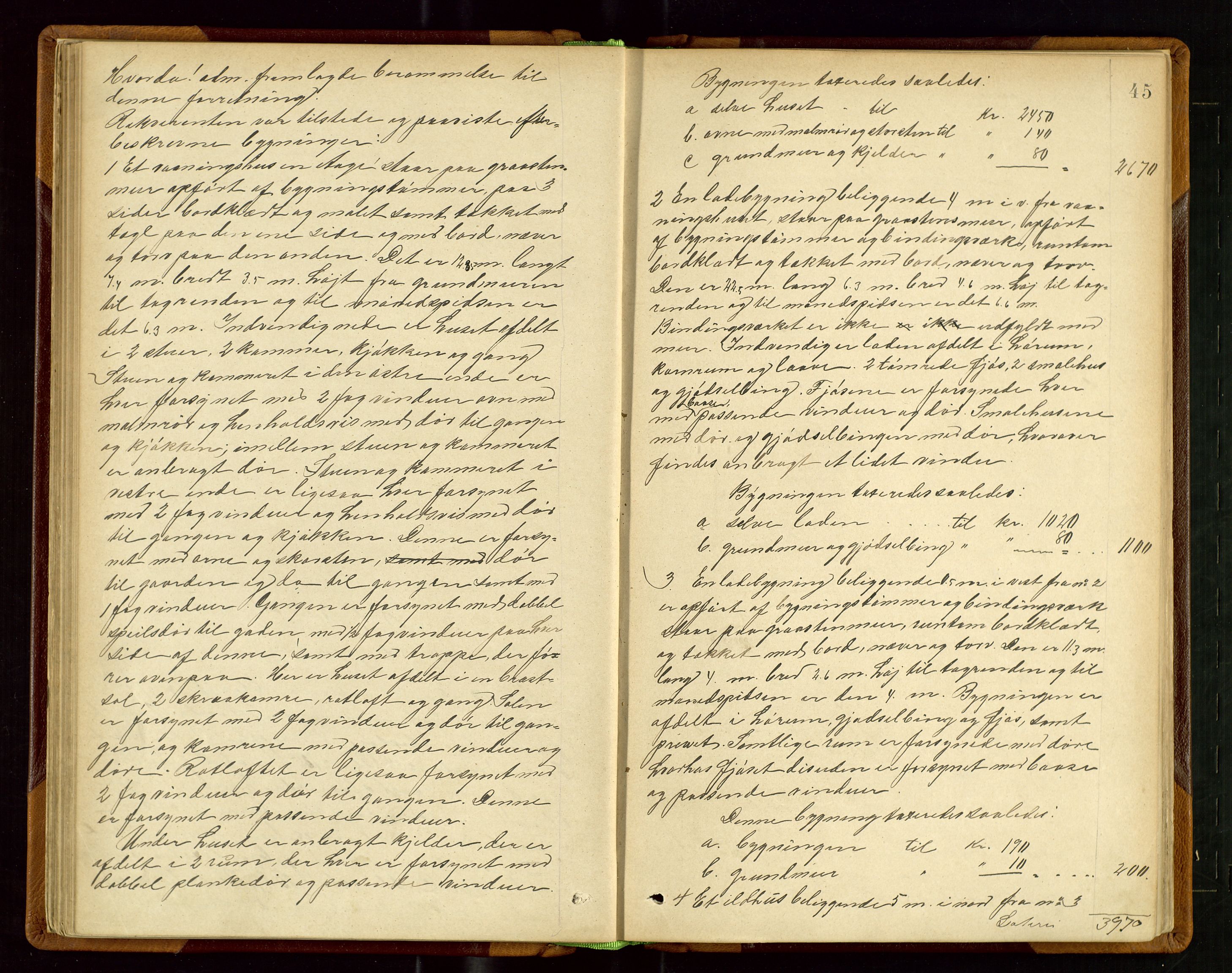 Sauda lensmannskontor, AV/SAST-A-100177/Goa/L0002: "Brandtaxtforretninger i Saude Lensmandsdistrikt", 1887-1918, s. 44b-45a