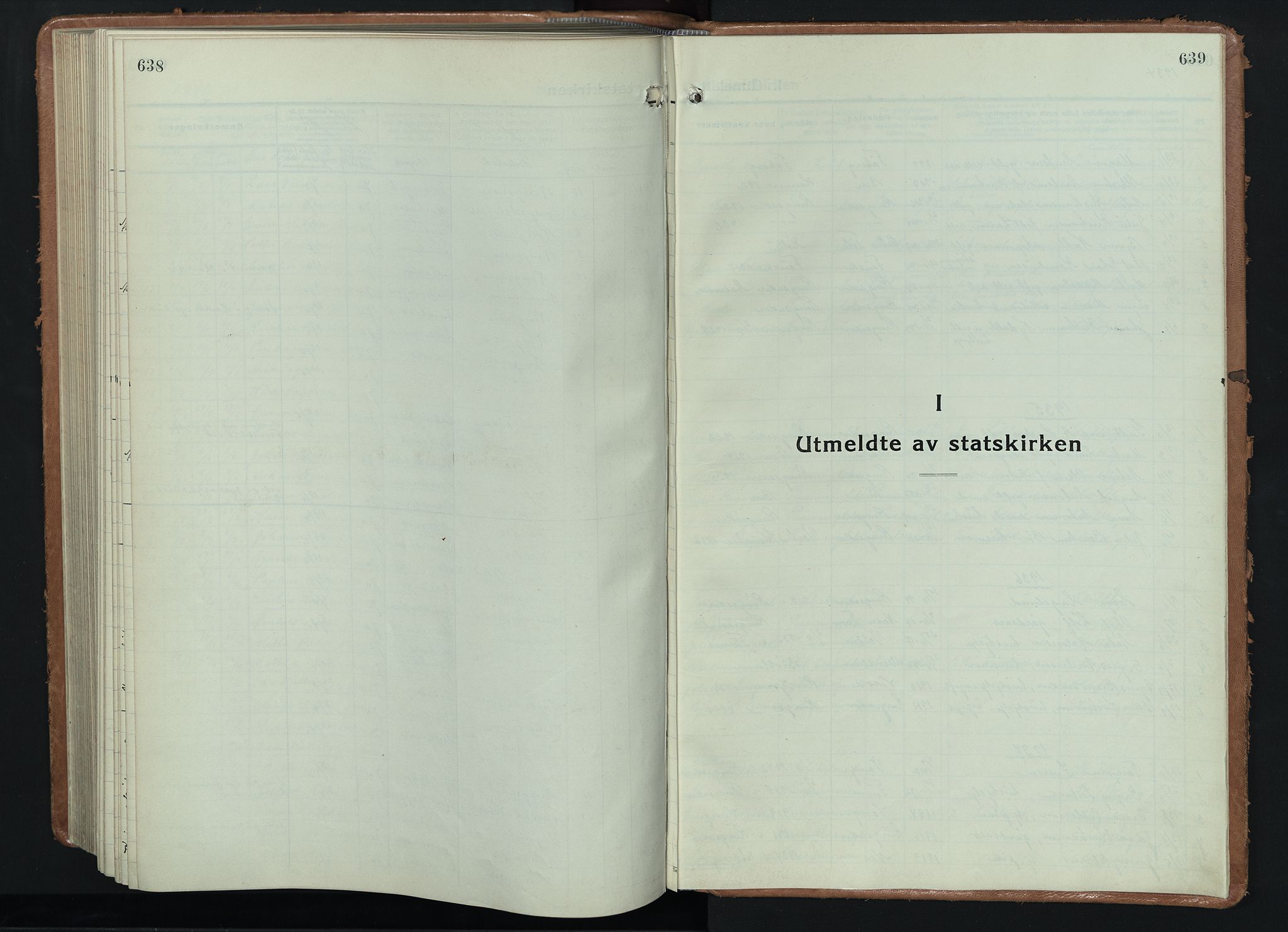 Ringsaker prestekontor, SAH/PREST-014/L/La/L0020: Klokkerbok nr. 20, 1934-1946, s. 638-639