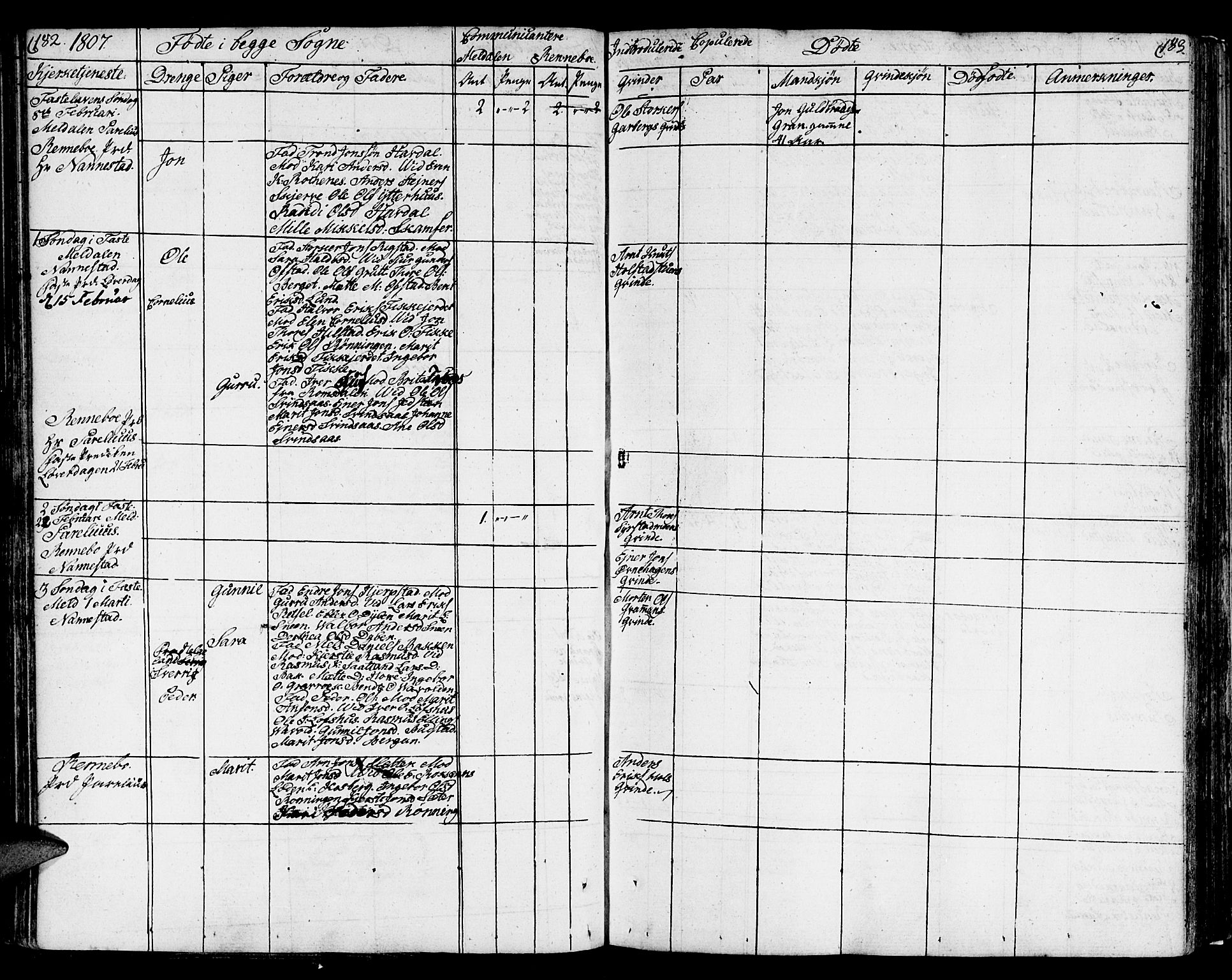 Ministerialprotokoller, klokkerbøker og fødselsregistre - Sør-Trøndelag, AV/SAT-A-1456/672/L0852: Ministerialbok nr. 672A05, 1776-1815, s. 182-183