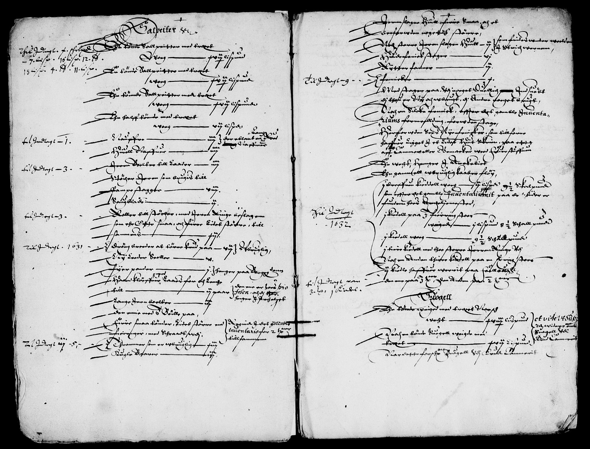 Rentekammeret inntil 1814, Reviderte regnskaper, Lensregnskaper, AV/RA-EA-5023/R/Rb/Rba/L0164: Akershus len, 1629-1643
