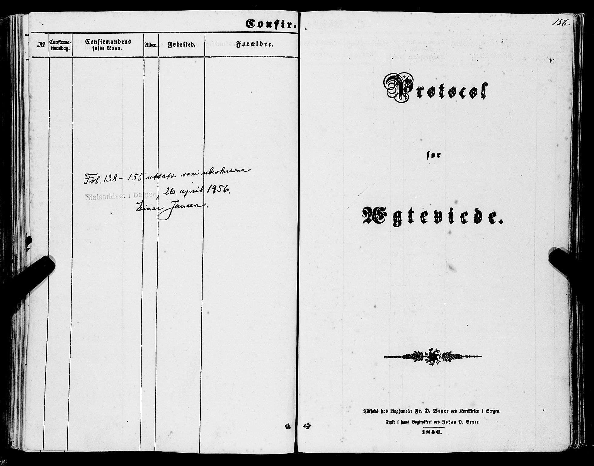 Ullensvang sokneprestembete, SAB/A-78701/H/Haa: Ministerialbok nr. A 11, 1854-1866, s. 156