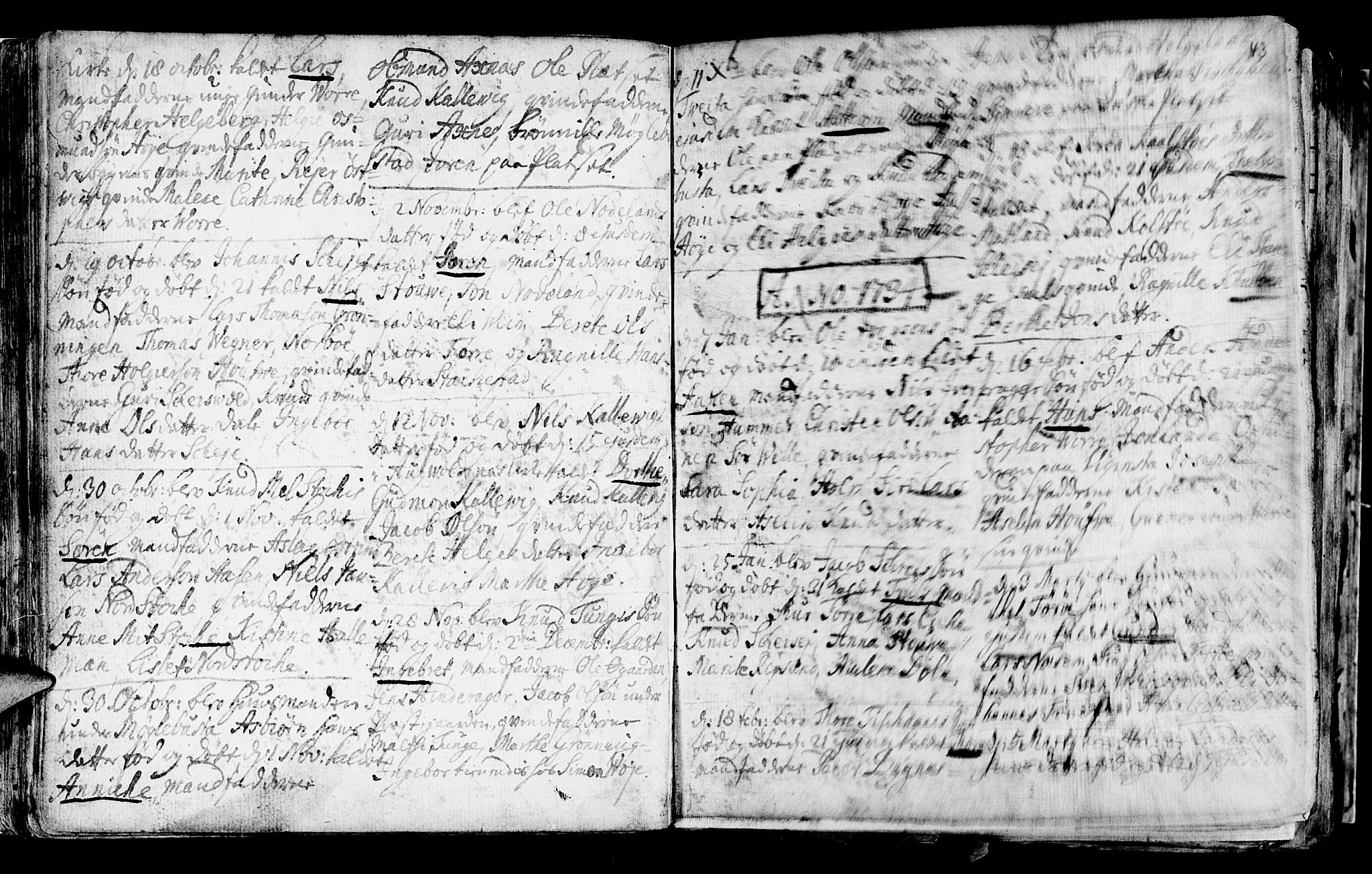 Avaldsnes sokneprestkontor, AV/SAST-A -101851/H/Ha/Haa/L0001: Ministerialbok nr. A 1, 1711-1764, s. 43