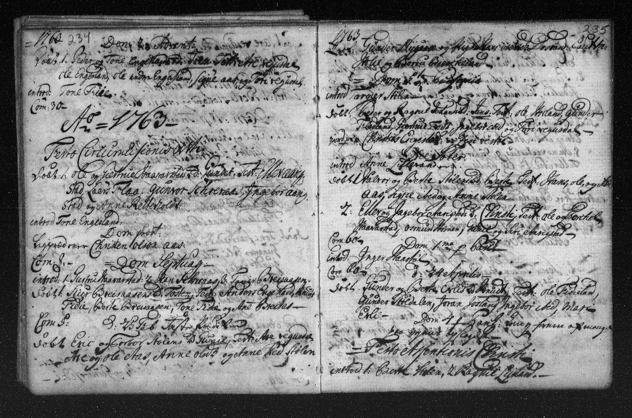 Herefoss sokneprestkontor, AV/SAK-1111-0019/F/Fa/Fab/L0001: Ministerialbok nr. A 1, 1704-1779, s. 234-235