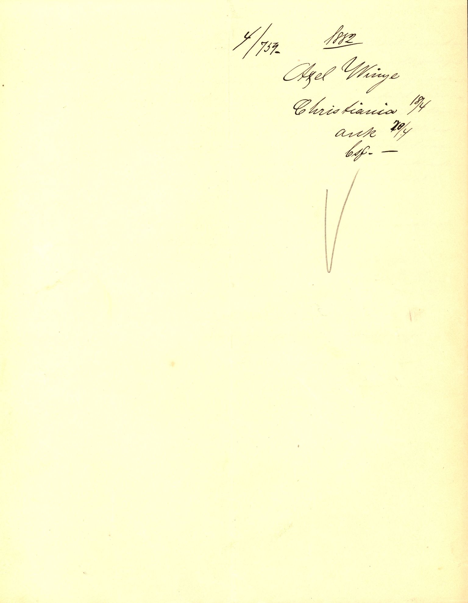 Pa 63 - Østlandske skibsassuranceforening, VEMU/A-1079/G/Ga/L0015/0002: Havaridokumenter / Fredrik Holst, Øgir, Vikingen, Vigilant, 1882, s. 45